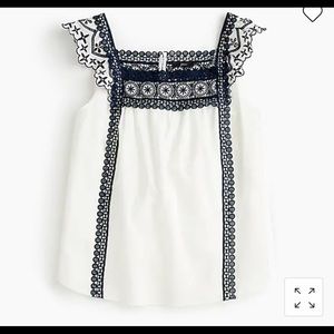 Point Sur eyelet trim top